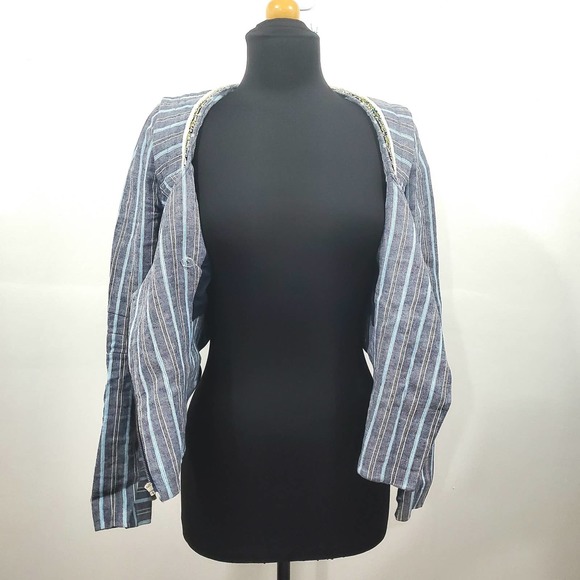 Rebecca Minkoff Structured San Antonio Linen Blend Blazer Jacket Women's Size 4 - Picture 9 of 13